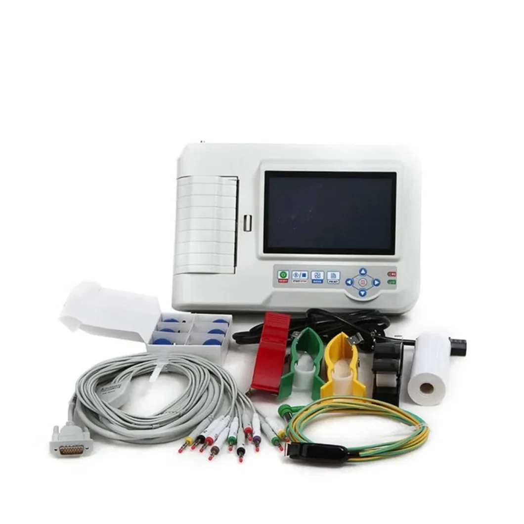 Built-in Thermal Printer ECG Machine CONTEC ECG600G 6 Channel 12 Lead Touch Screen Support USB Data Transmission & PC Sync pet