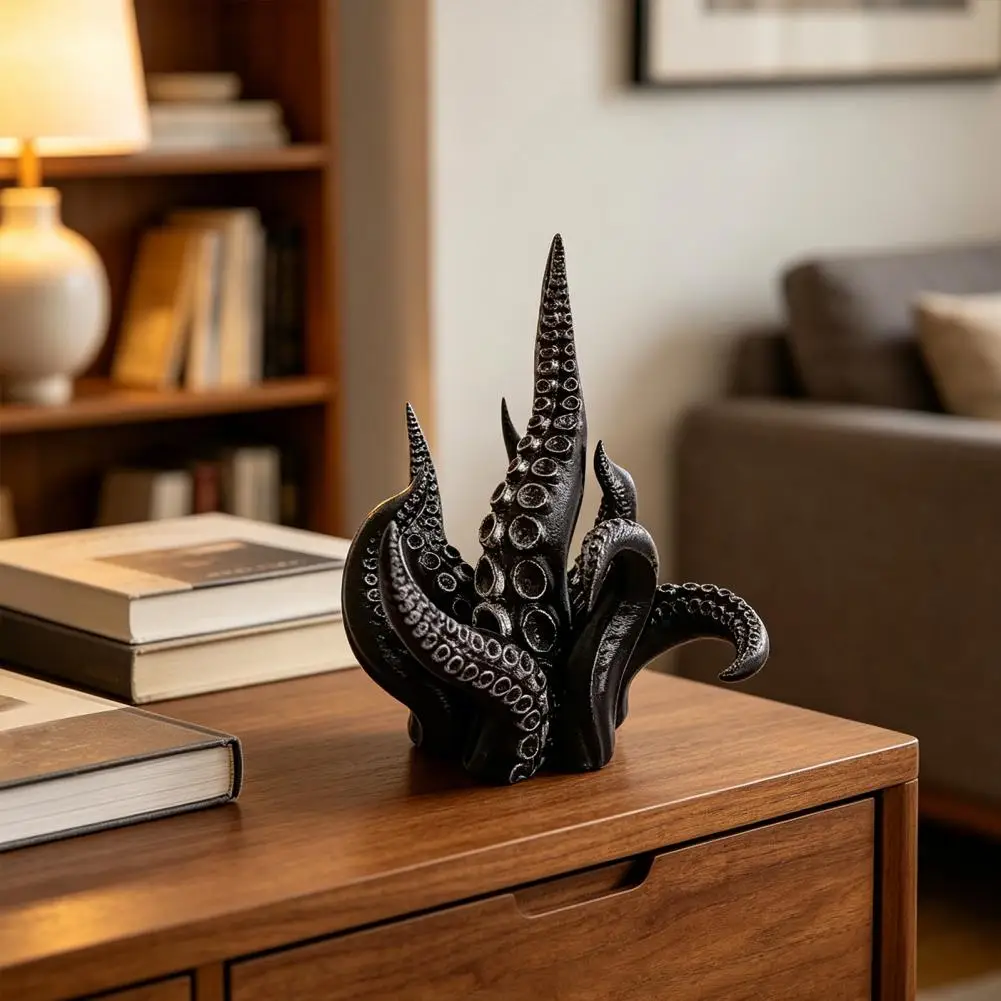 Dark Octopus Tentacle Ornament Resin Desktop Decoration Octopus Tentacles Ornament Resin Sculpture Desktop Decoration for Home