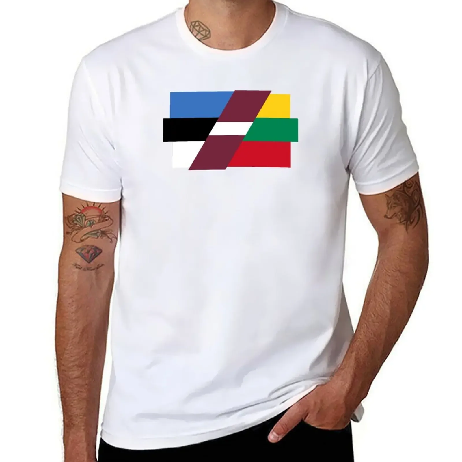 Estonia Latvia Lithuania flag integration T-Shirt Blouse animal prinfor boys tees men t shirt Summer fashion New Arrival Cotton