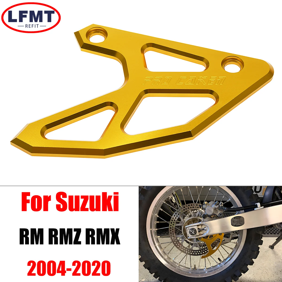 

Motorcycle Rear Brake Disc Adapter Guard Protector Cover For Suzuki RM125 RM250 RMZ250 RMZ450 RMX450Z RM 125 250 RMZ 450 04-20