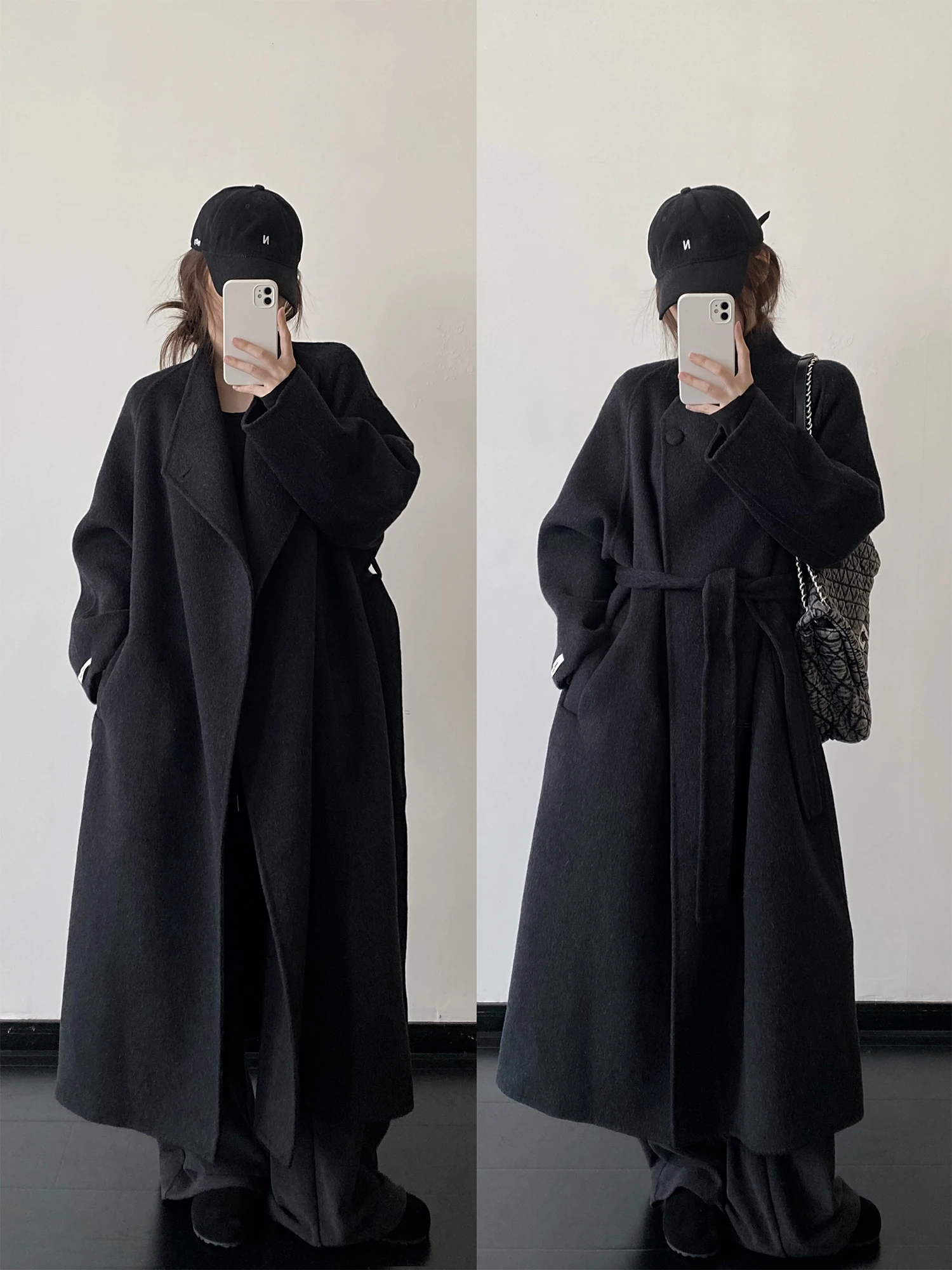 

Шерстяное пальто SunYeo Ele средней длины с боковыми пуговицами, женское, осенне-зимнее, модная верхняя одежда, стильное и элегантное