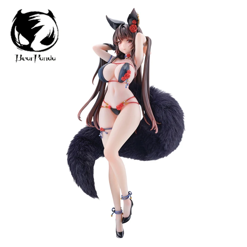 Original y genuino BearPanda Rugosa Rose Bara figura de acción de Anime PVC 28CM modelos coleccionables muñecas estatuilla ornamento juguete regalos