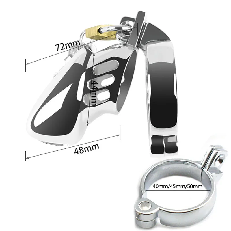 Metal Cock Cage Male Chastity Device Adult Sex Toys For Men Cbt BDSM Penis Lock Bird Bondage Chastity Cage CB6000 view 5