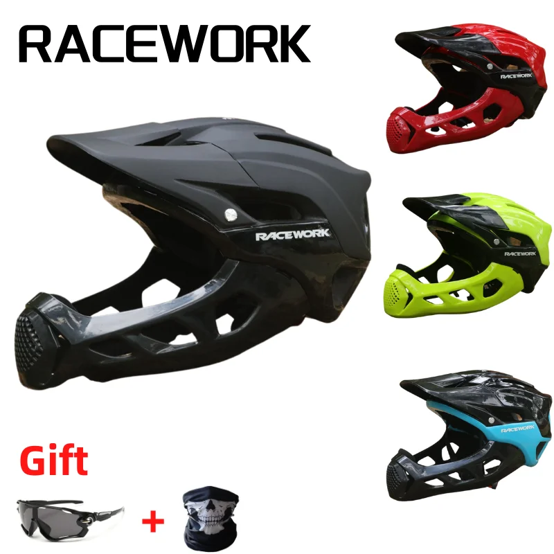 RACEWORK Bicycle Helmet MTB Mountain Road Bike Suitable for Adults Men and Women Breathable Cycling Safety Cap Riding Equipment