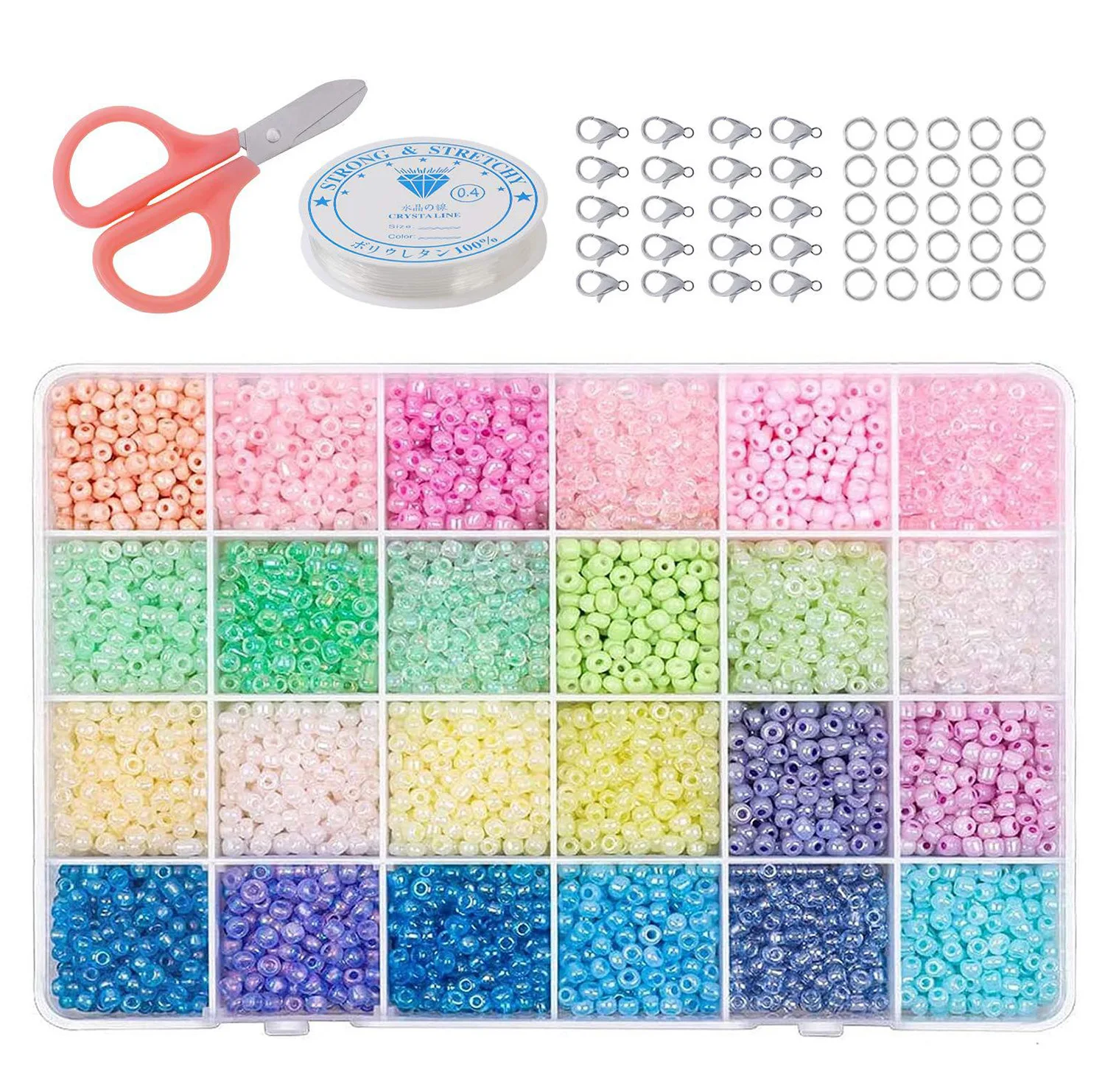 

Jewelry Making Kit Beads for Bracelets Bead Craft Kit Set Glass Alphabet DIY Art and Craft Gift for Her Women Kid Age