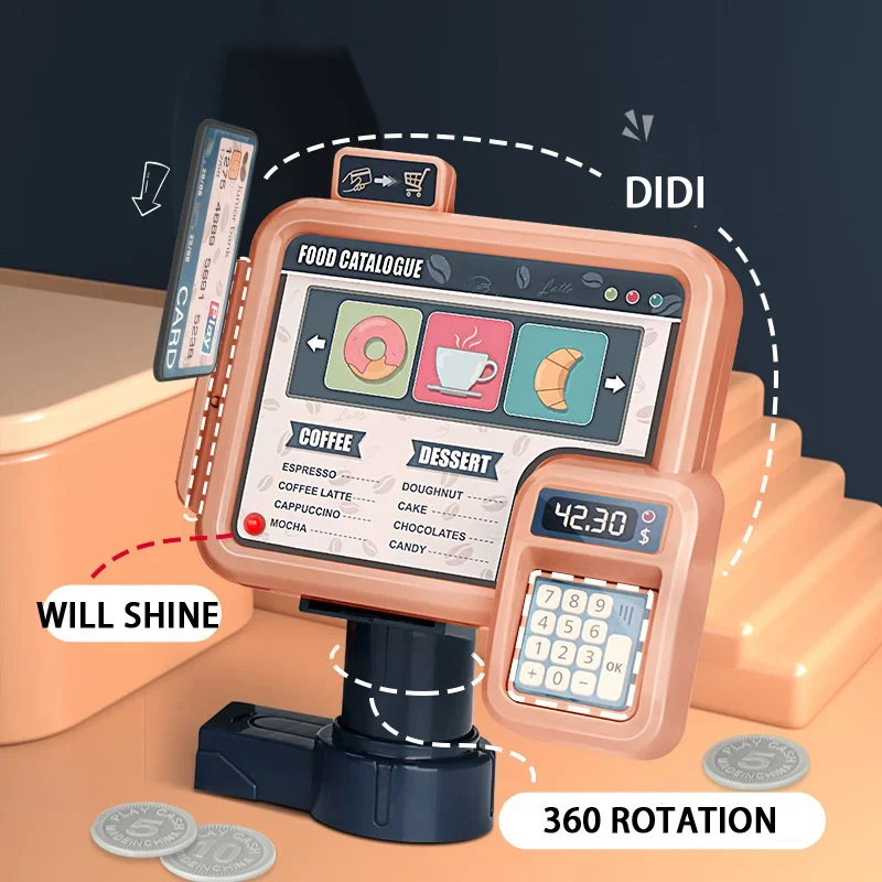 Meubles Machine à café pour enfants, jouet de Simulation pour bébé, caisse multifonctionnelle, ensemble de maison de jeu pour garçons et filles, cadeau combiné pour enfant