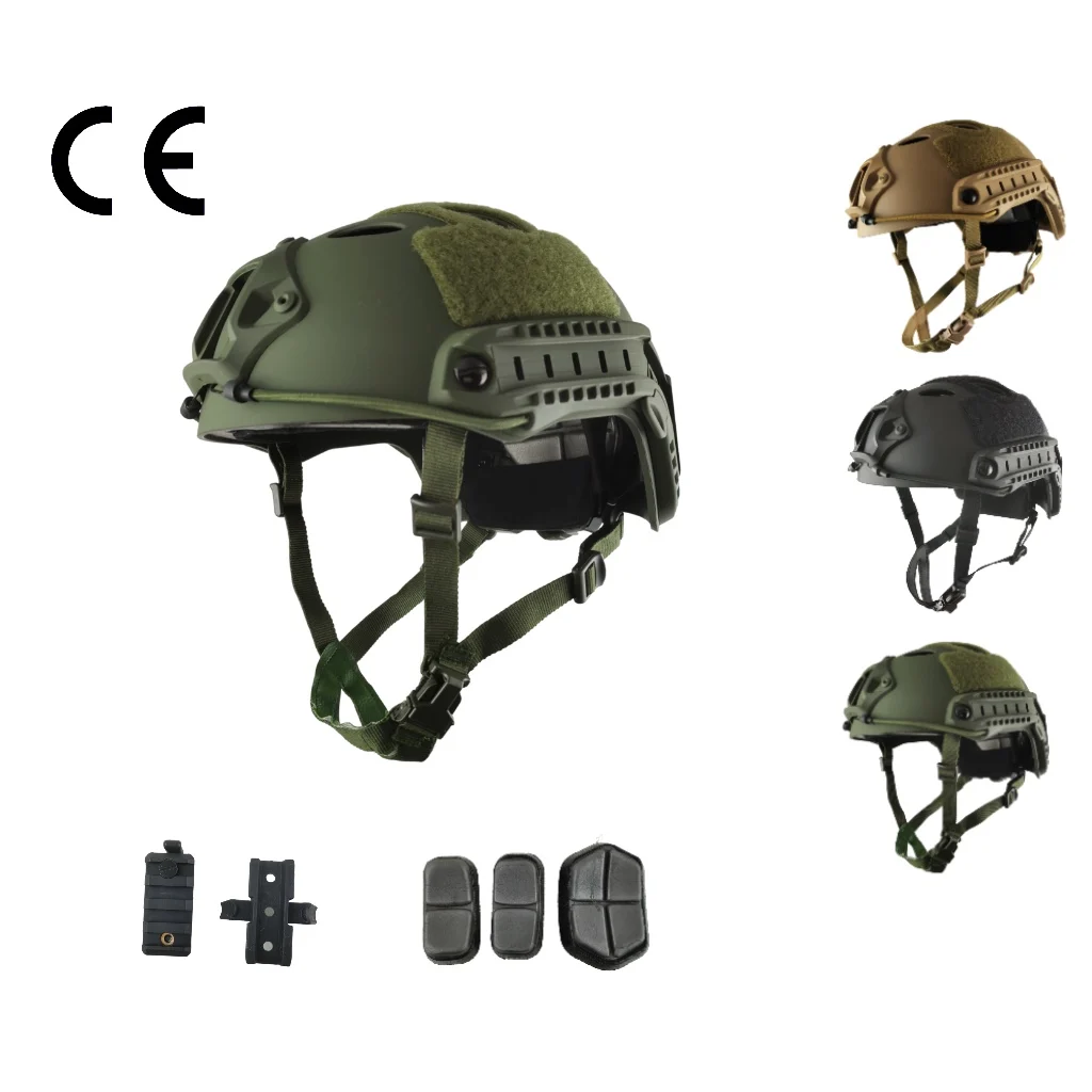 

HWZHYB FAST Тактический шлем, 5 мм, сертификат CE для спасательных/тренировок/езды на велосипеде/домашней защиты/пневматического оружия, стрельбы, CS защитное оборудование