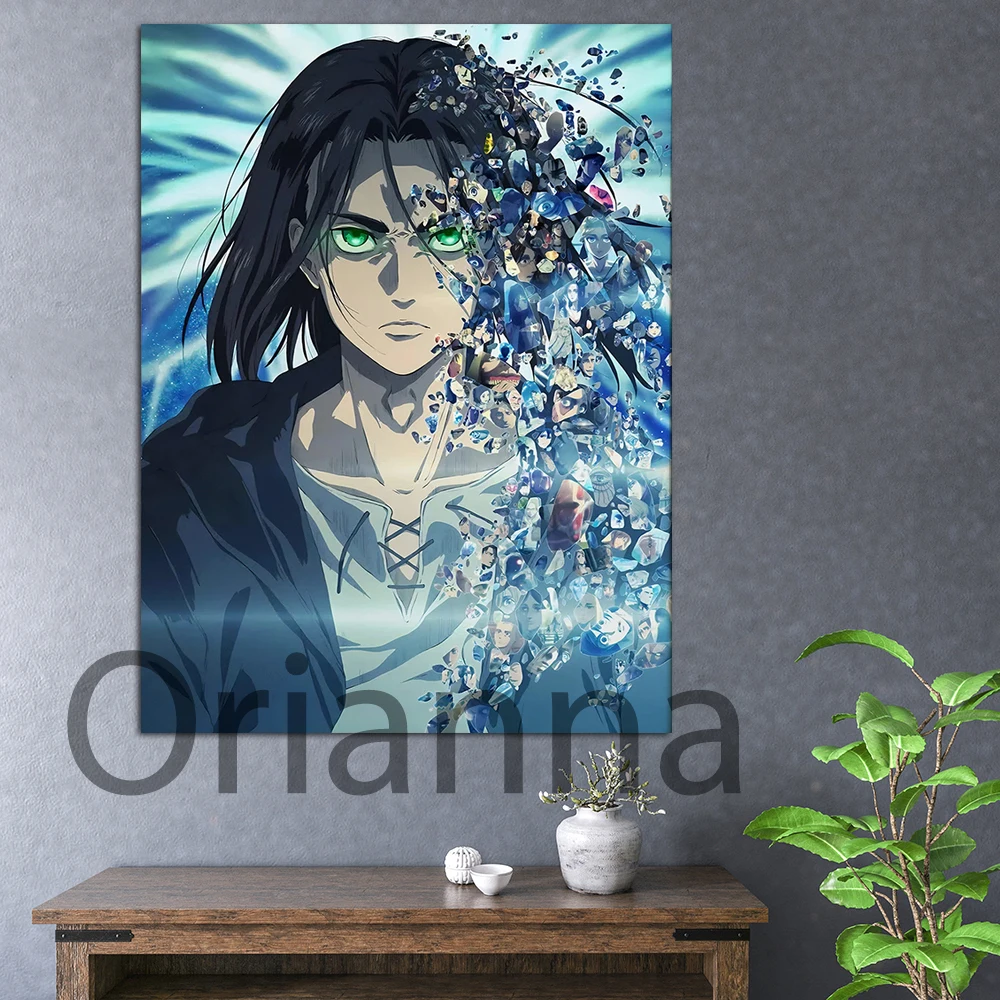 Attack On Titan Anime Poster|Hajime Isayama Manga Eren Prints |Decorative Wall Art Modular Pictures Poster Decor Canvas Painting