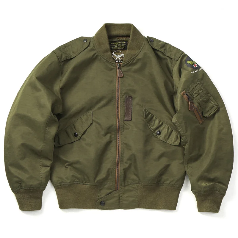 

Military Air Force Flight Jacket Men's Tactical Bomber Cool Army Combat with Pockets Zipper Cargo jacket Men