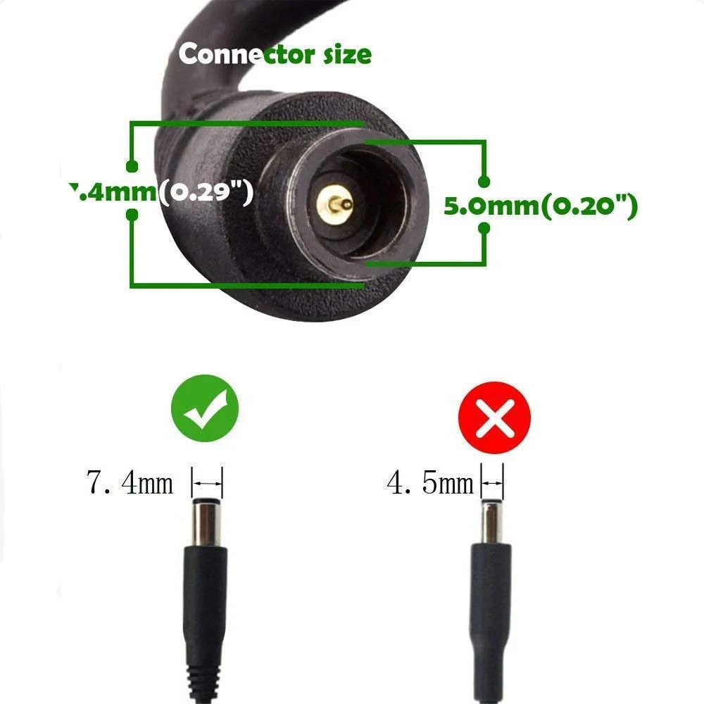 New 65W 19.5V 3.34A Adaptor Charger for Dell Latitude 5480 5488 5580 Inspiron 15-7548 14-3442