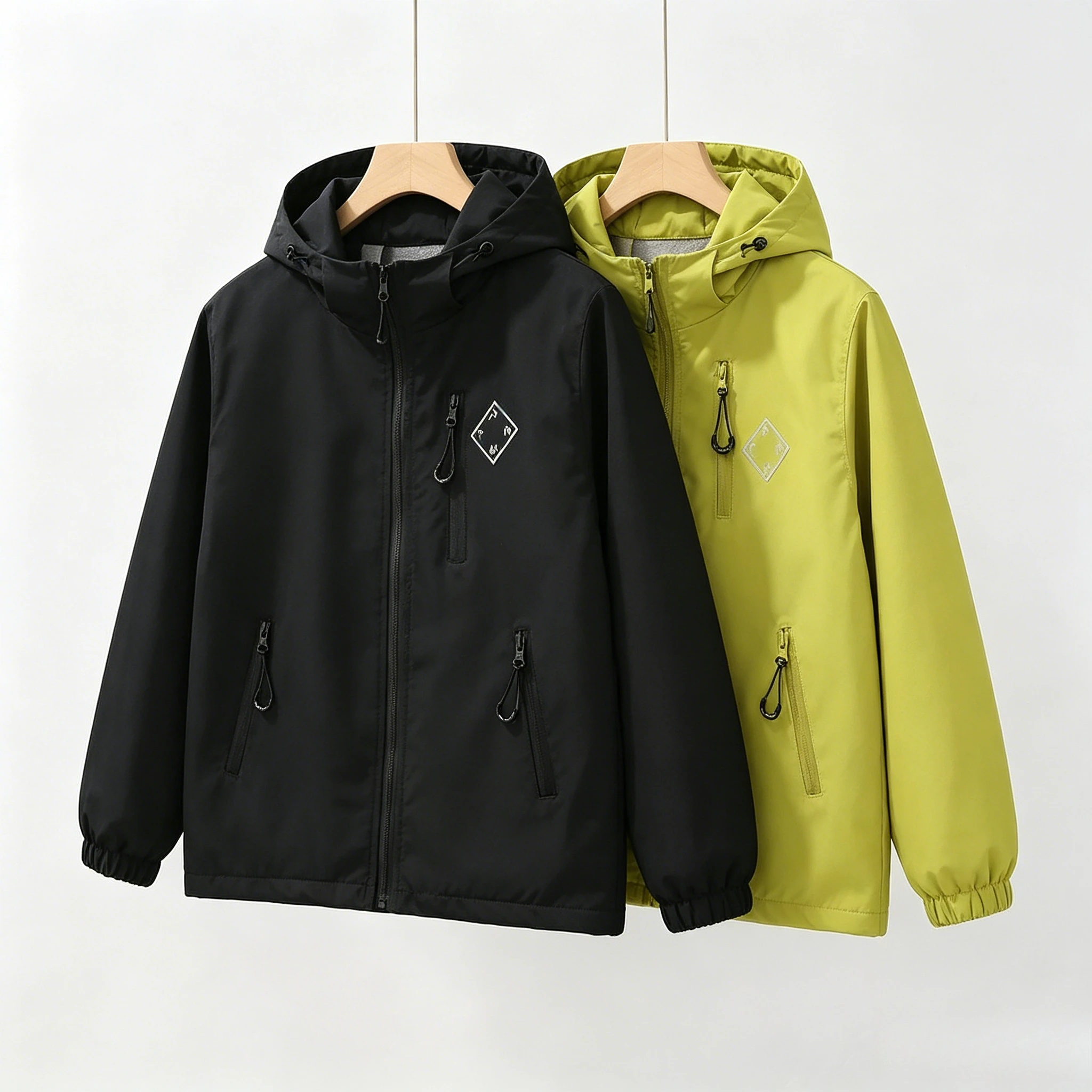 Boys Girls Fleece Lined Hooded Windbreaker Jacket Kids Waterproof Outdoor Coat for Autumn Winter School Sports Casual Outerwear