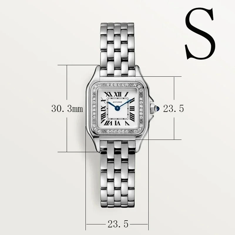 Серия Tank, прямоугольные часы для женщин, женские часы, кварцевые модные роскошные спортивные водонепроницаемые часы с хронографом