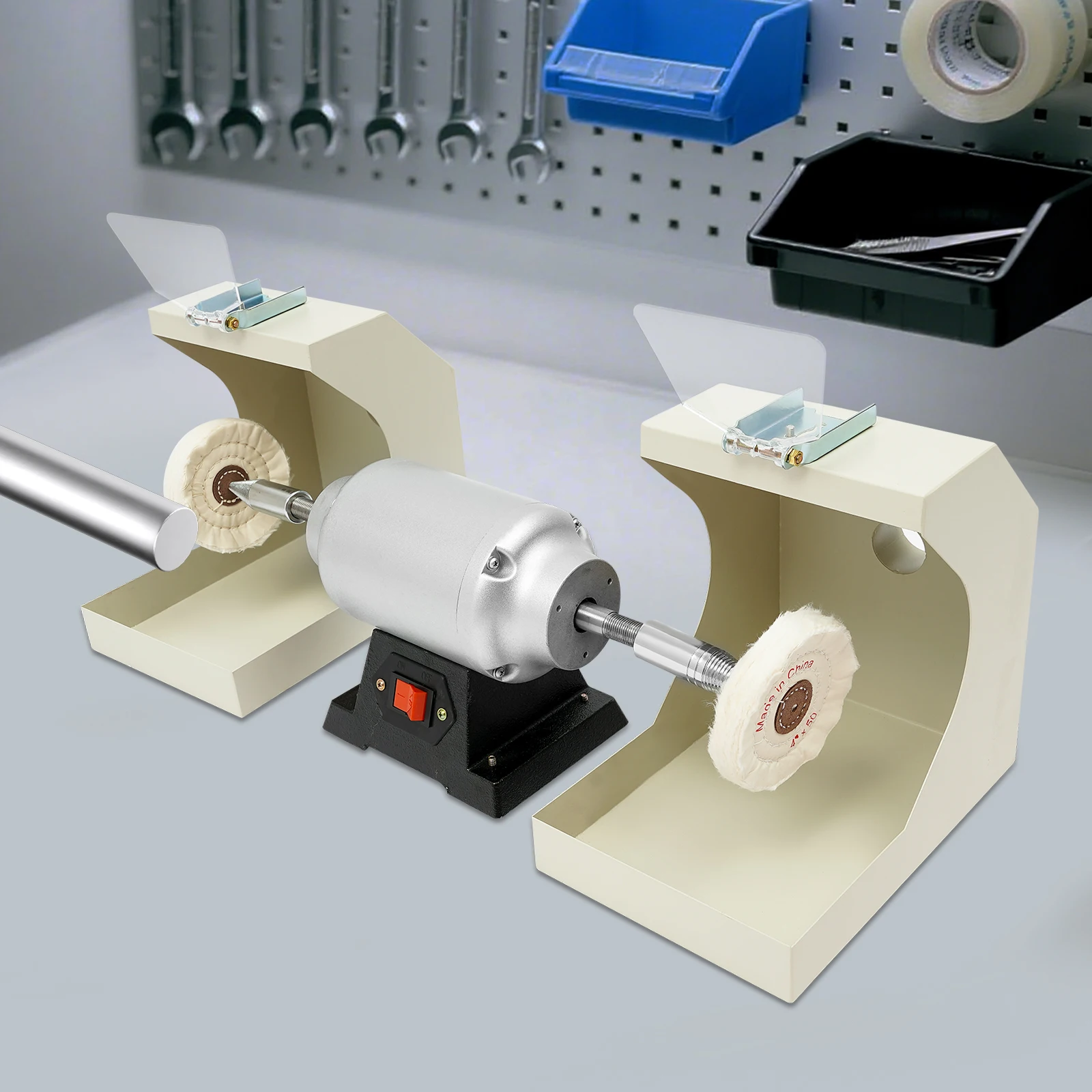Set completo Lucidatore a doppia posizione Fuso durevole Facile da pulire A basso rumore per il ripristino dei relici Negozi di gioielli Cliniche dentistiche