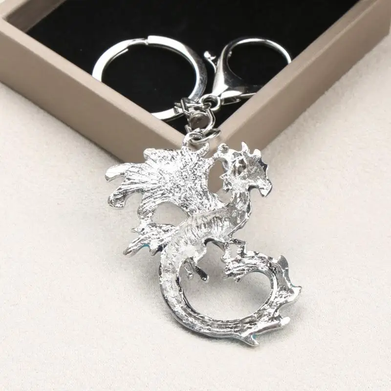 Langlebiges Metall-Fantasy-Drachen-Emaille-Schlüsselanhänger-Set Premium Wyvern-Schlüsselring Taschenanhänger für Autoschlüssel Halloween-Geschenk – Detail 12