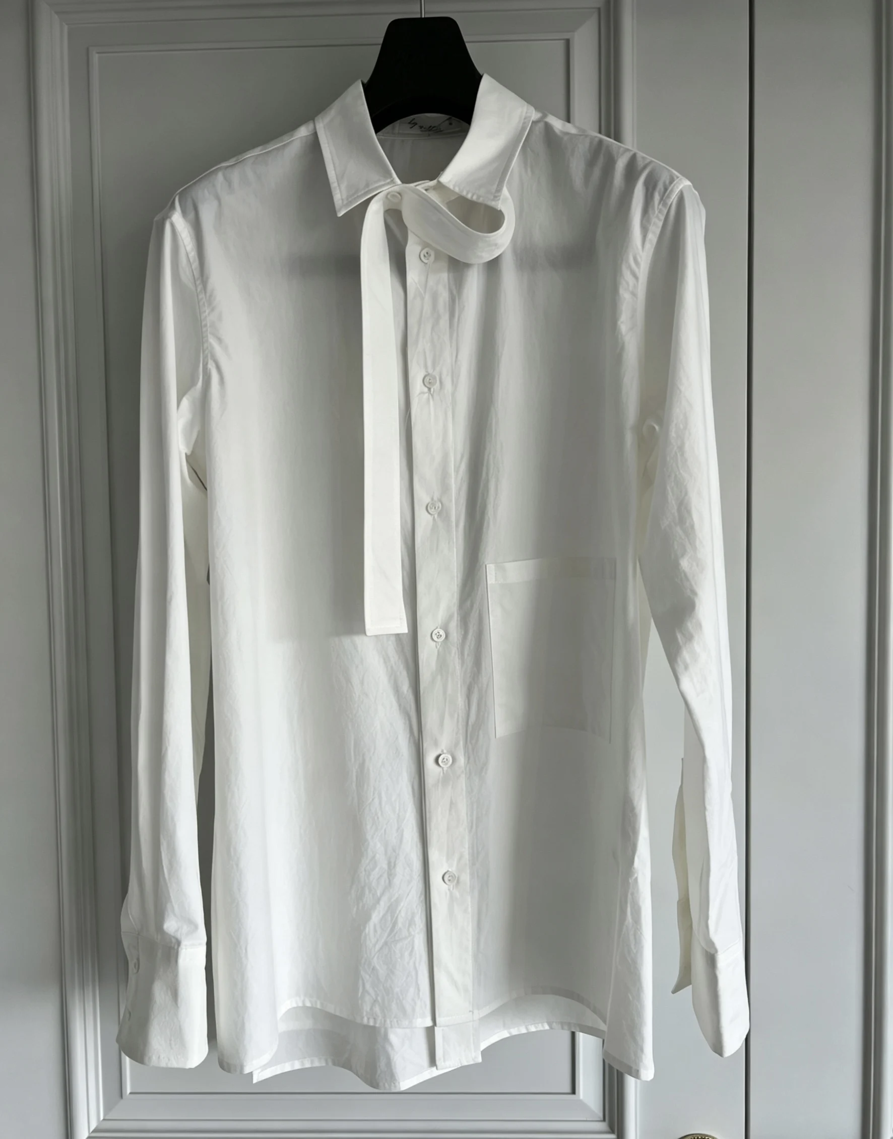 

TOP-YAMAMOTO original design white pure cotton shirt for men