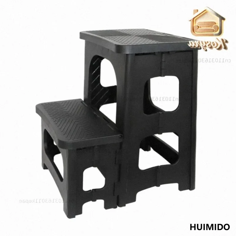 Household Foldable Stool Two-step Household Plastic Climbing Step Low Foot Pedal Folding Stool High And Low Ladder Stool