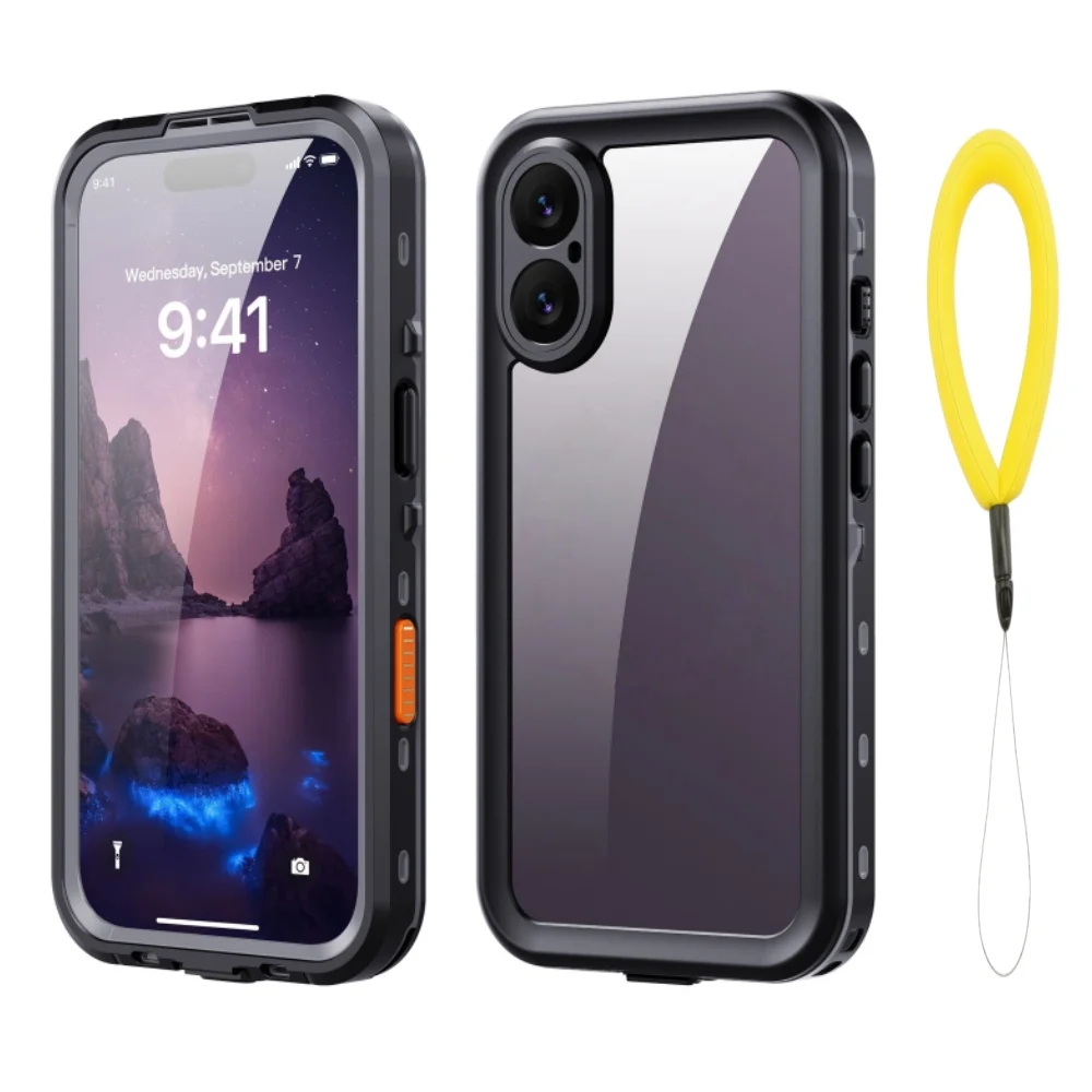 IP68, waterproof phone case, suitable for iPhone 17 PRO max 16 15 14 13 12 11 XR XS, minimalist phone case, with floating ring