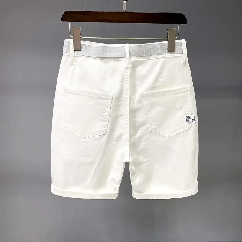 Korean Cowboy Wide-leg Pants Men's Golf Wear 2026 Summer New Golf Shorts Versatile Casual Shorts + Golf Belt Men's Golf Clothing
