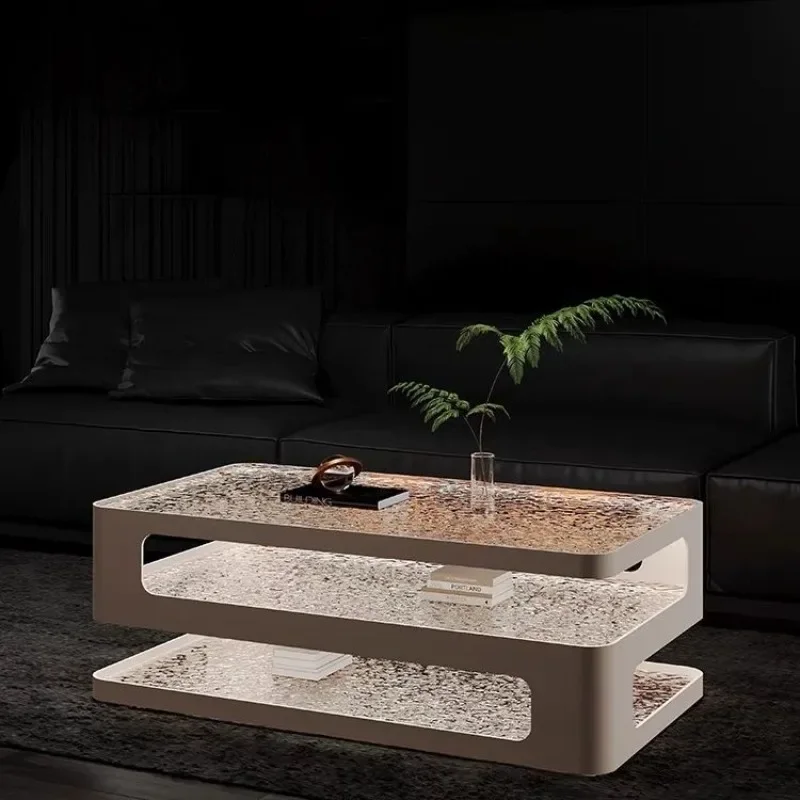 

Side Set Nordic Coffee Table Design Premium Display Storage Coffee Table Italian Living Room Clear Luxury Room Home Furniture