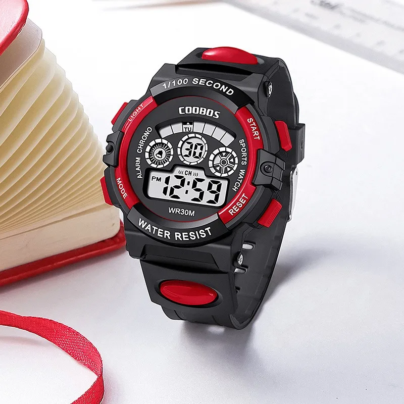 LED Luminous Kid Watch Children Digital Sport Waterproof Parent Child Watch Luxury Calendar Week Alarm Clock Boys Student Girls