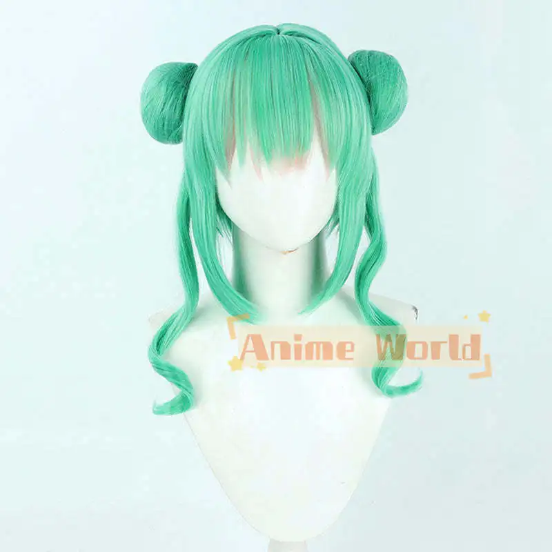 Virtual YouTuber Nijisanji LazuLight January 2022 Finana Ryugu Green Cosplay Wig