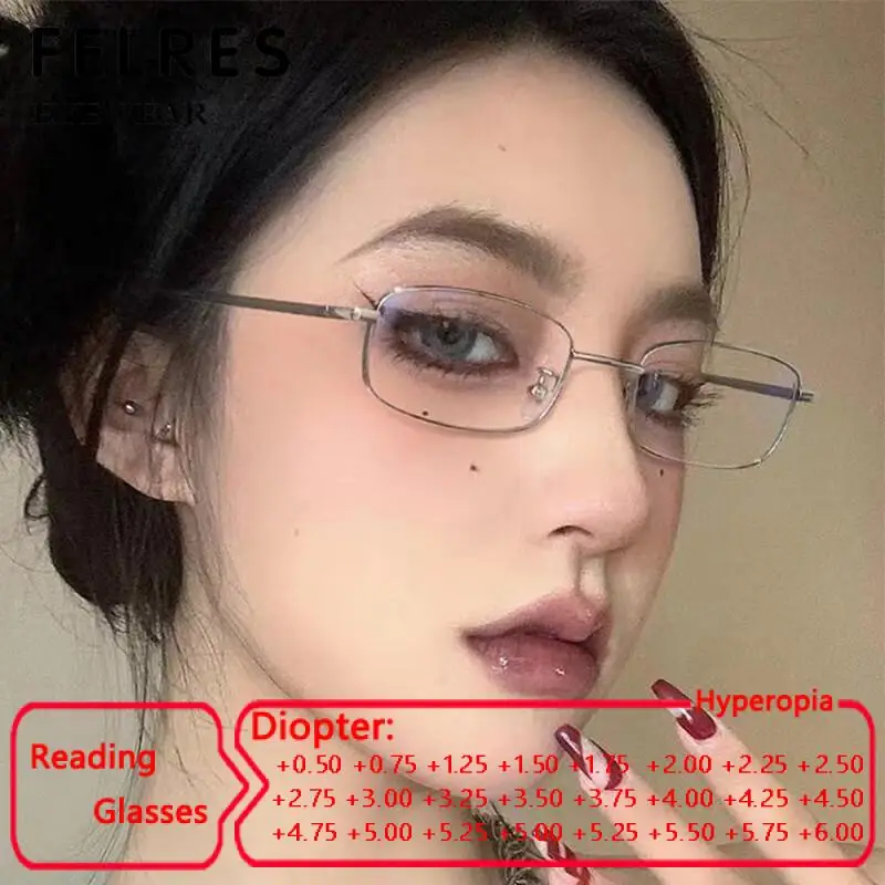 

Y2K Harajuku Small Square Frame Glasses Women Retro Metal Eyeglasses Blue Light Blocking Eyewear Rectangular Transparent Glasses