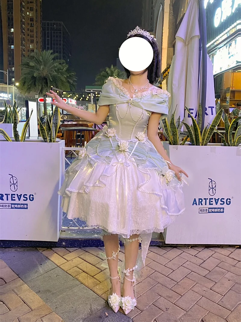 Lolita splendidi abiti da sposa per l'industria pesante cerimonia per adulti abito da compleanno stile femminile