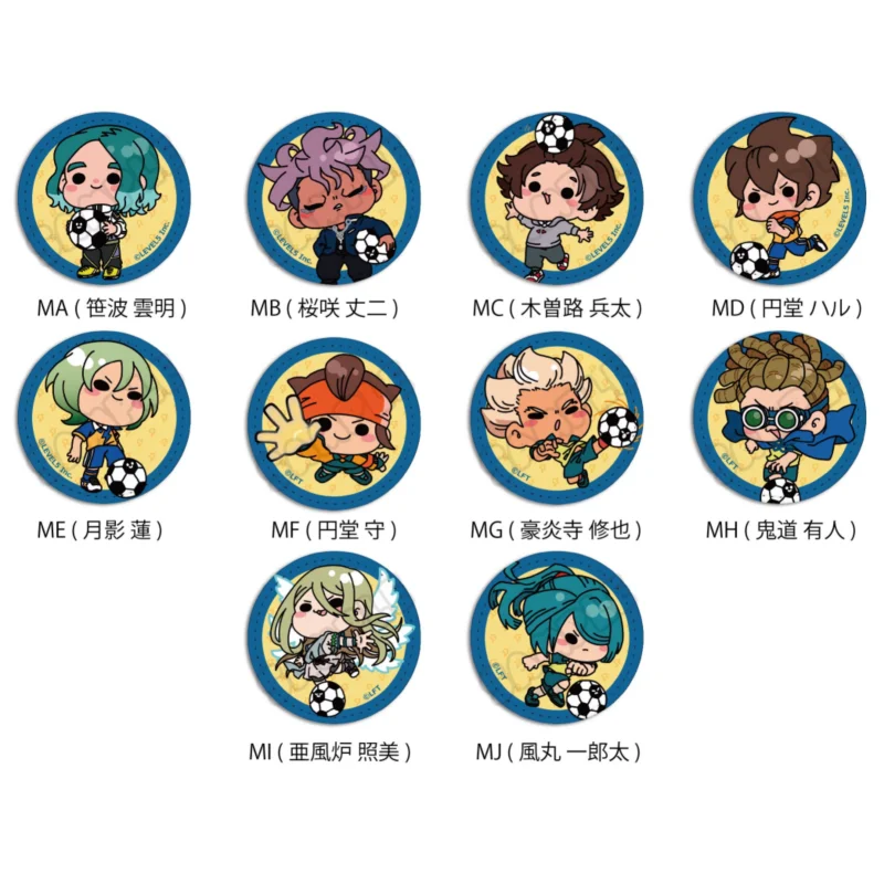 

Японские товары Sync Inazuma Eleven Театральная версия 2025 Кожаные круглые значки