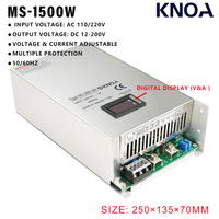 1500W Adjustable Switching Power Supply 0-12V 13.5V 15V 24V 36V 48V 60V 72V 85V 110V 150V 220V 110/220V AC/DC Single Output SMPS
