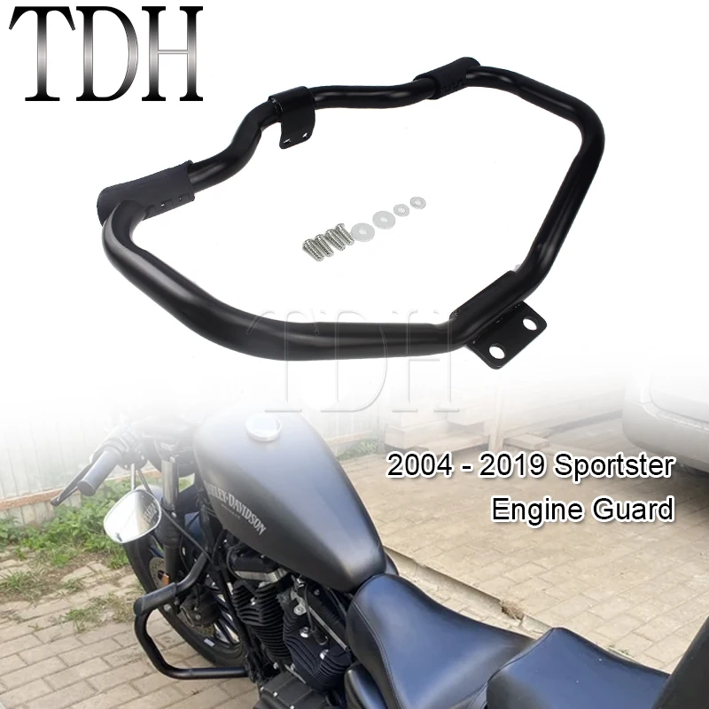 Motorcycle Bumper Highway Crash Bar Front Engine Guard For Harley Sportster XL 1200 883 2004-2019 XL1200 XL883 C Custom 48 72