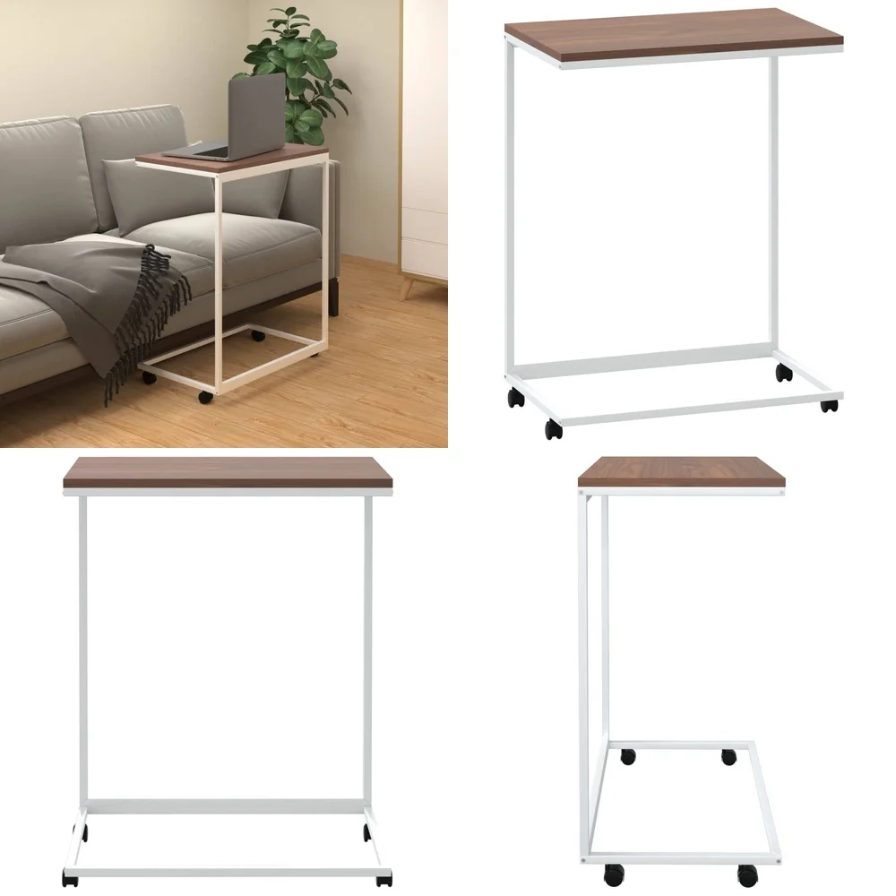 طاولات المقهى، طاولة جانبية بيضاء محمولة، طاولة مدمجة لغرفة المعيشة وغرفة النوم