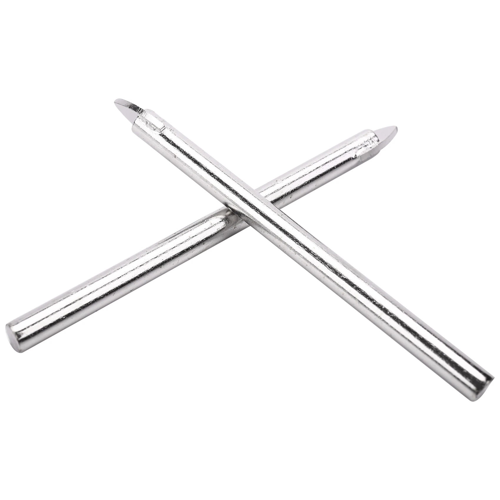 Cabezal de punta de lanza piezas, broca de vidrio para azulejos de mármol y cerámica, vástago redondo de 6MM, herramientas de perforación para azulejos de baño, 10 Uds.