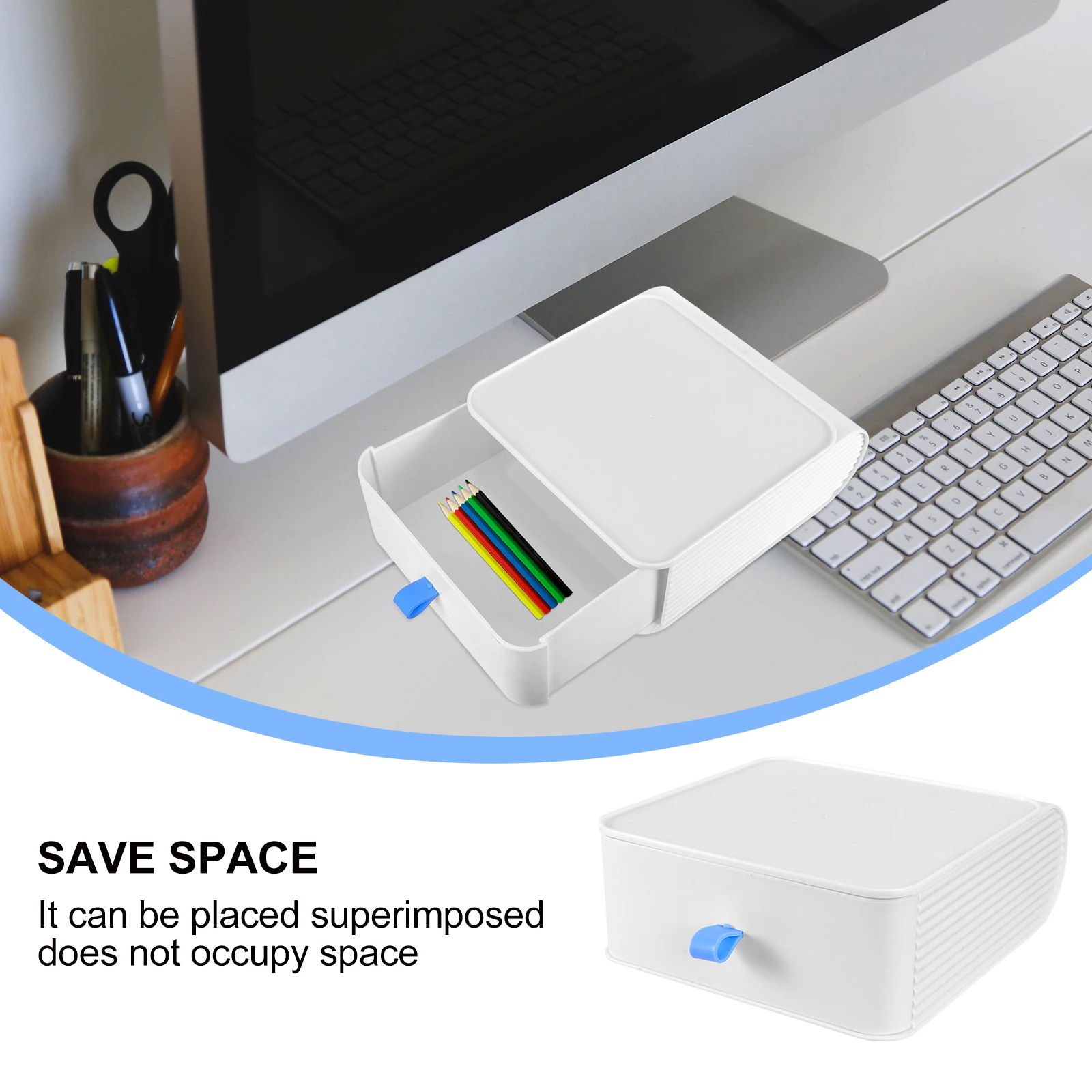 

Drawer Storage Box Container Desktop Organizer Dormitory Basket Home Mouse Pad Case