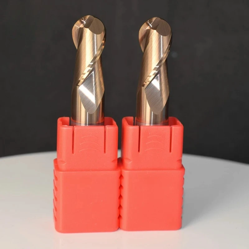 Solid Carbide Ball Nose End Mill Coated HRC55‑65‑70 CNC Steel Milling Bit R0.5‑R10 Tungsten Cutting Tool