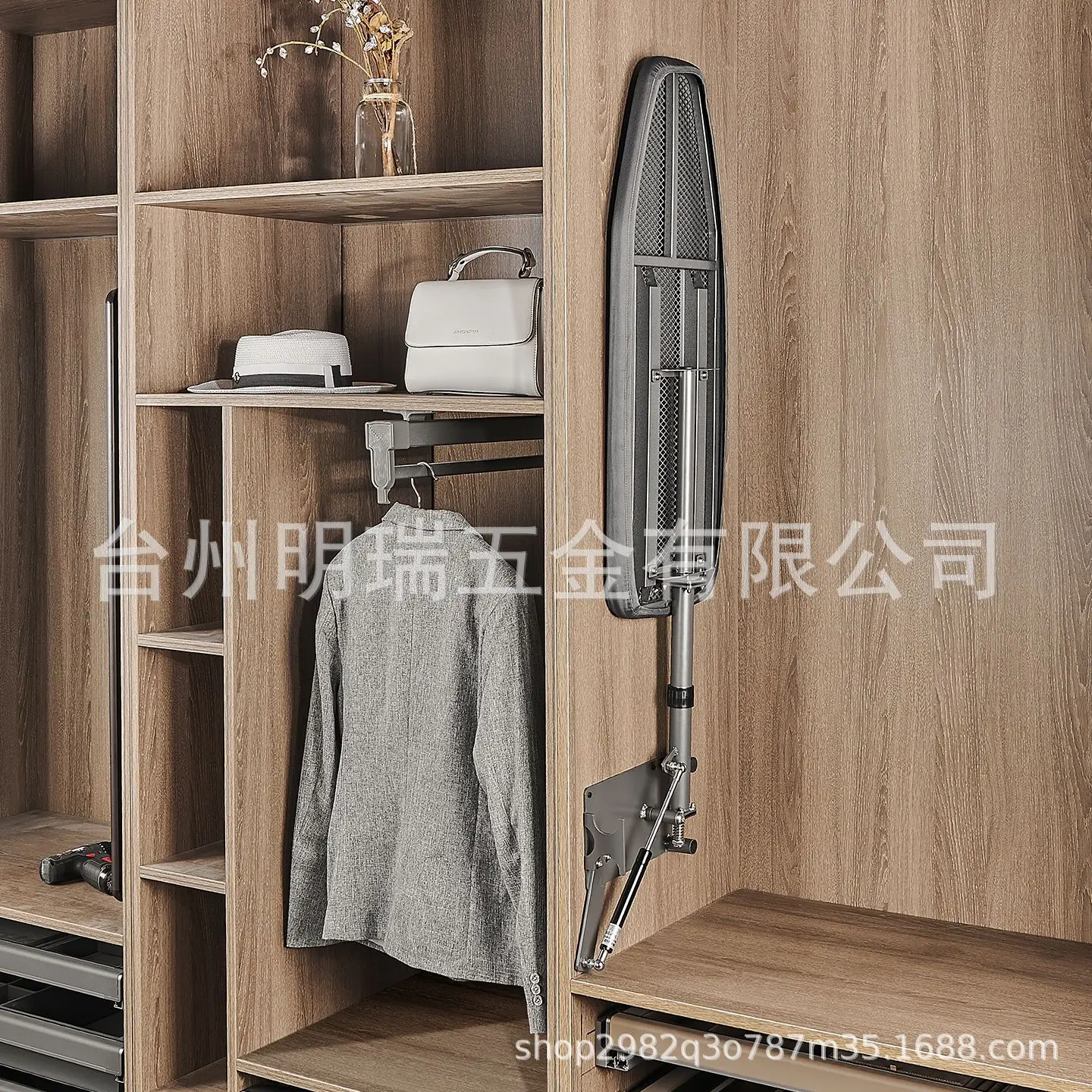 Household multifunctional ironing board Wall-mounted high temperature resistant ironing clothes Vertical foldable thickened