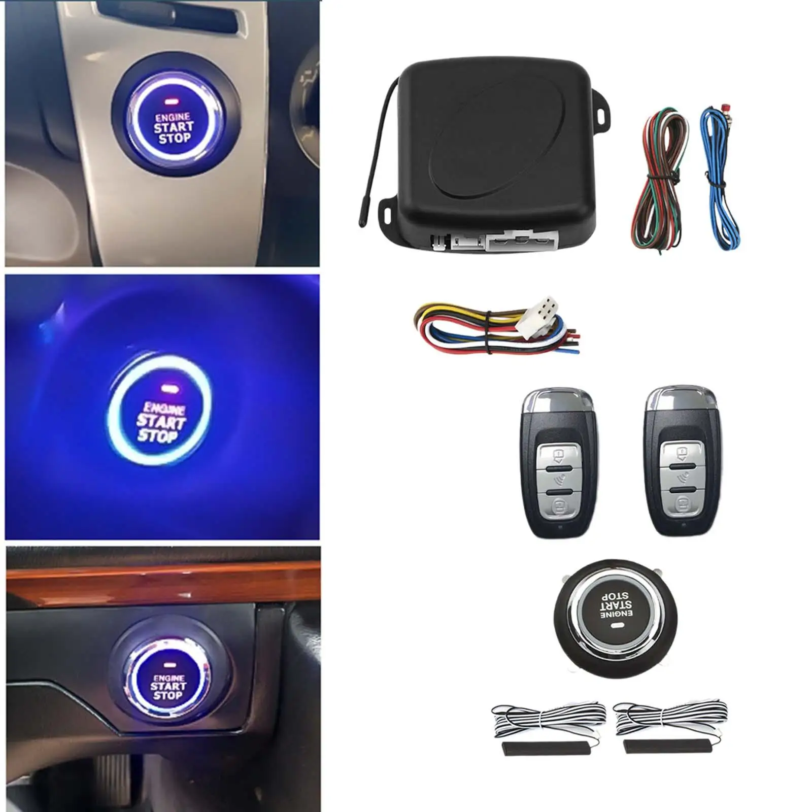 DC 12V Accessories Lightweight Car Keyless Entry Starter Push Button Set