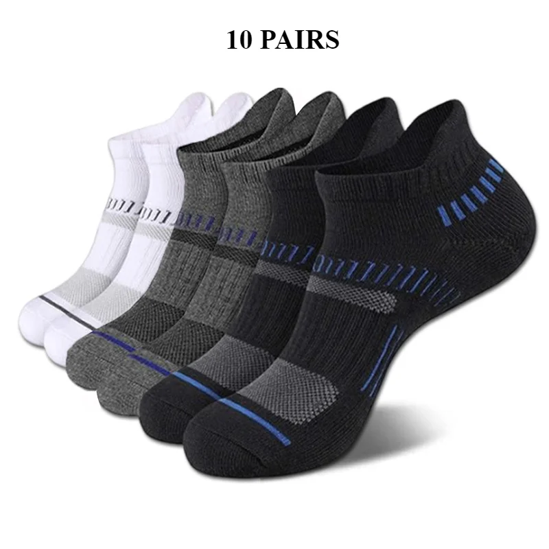 

10 Pairs EUR39-47 Men Summer Mesh Ankle Socks Sports Athletic Shorts Socks Low Cut Men Socks
