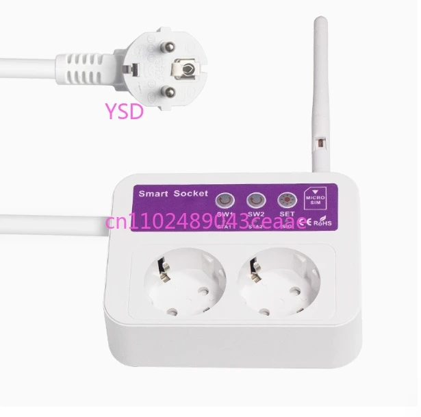 

Smart Socket SC2-GSM 2/4G Smart Socket long line 1.2M 16A SMS Optional Temperature Sensor APP Smart Remote Control OFF/ON Power