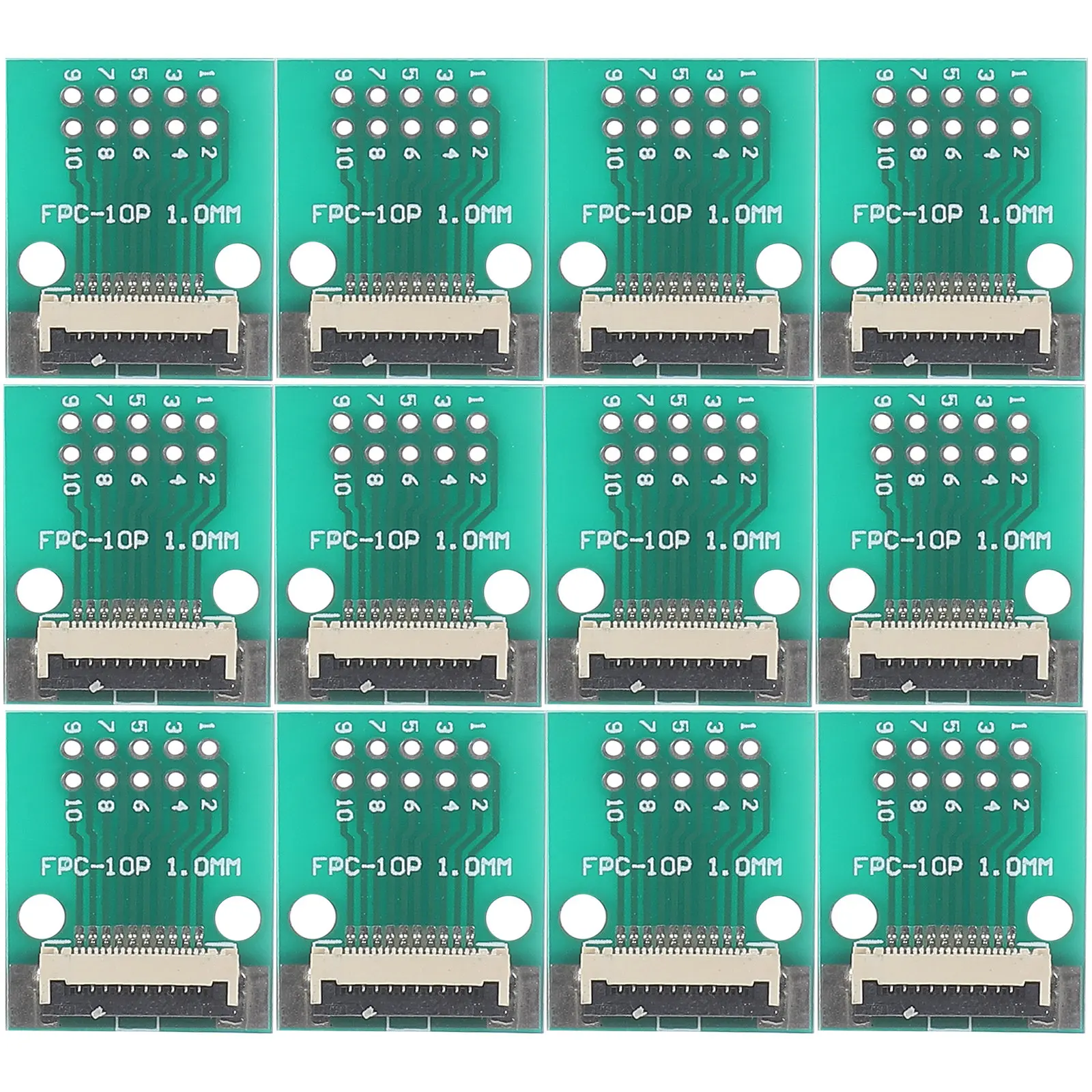 10Pcs Converter Board Multi-Function 2.54mm 10P Flat Cable Adapter for Flat Cables Laptops LCD Monitors Connector Boards