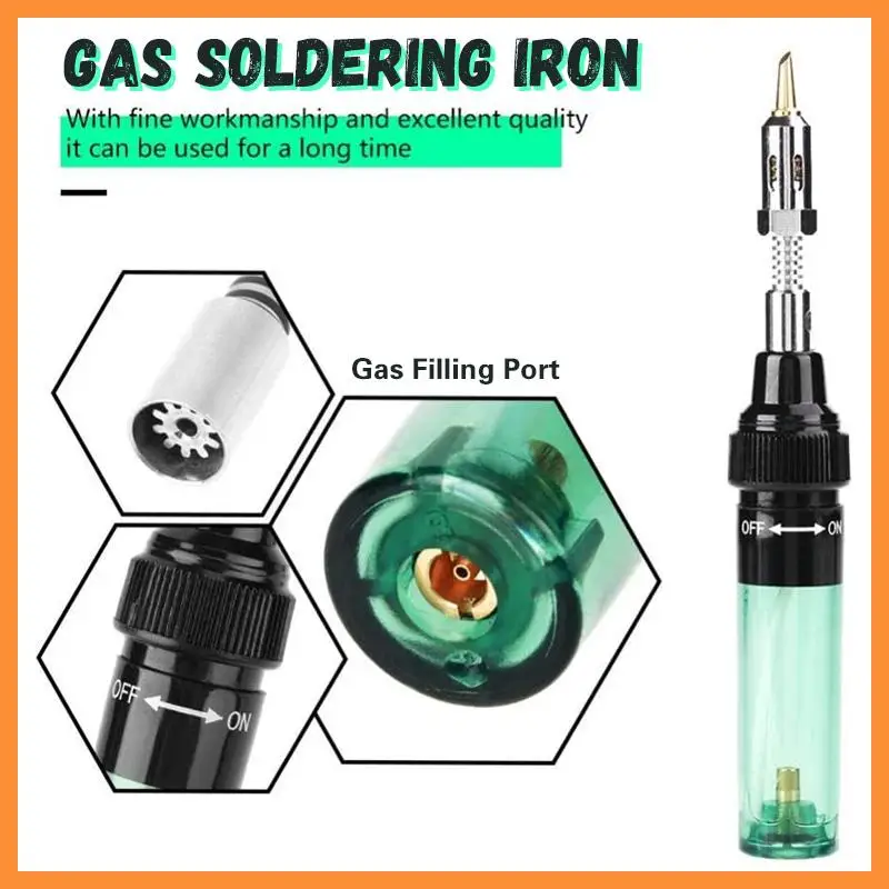 4 IN 1 Gas Soldering Iron Gas Blow Torch Gun Portable Wireless Heating Tool Electric Blow Pen Torch Welding Tool for Motherboard