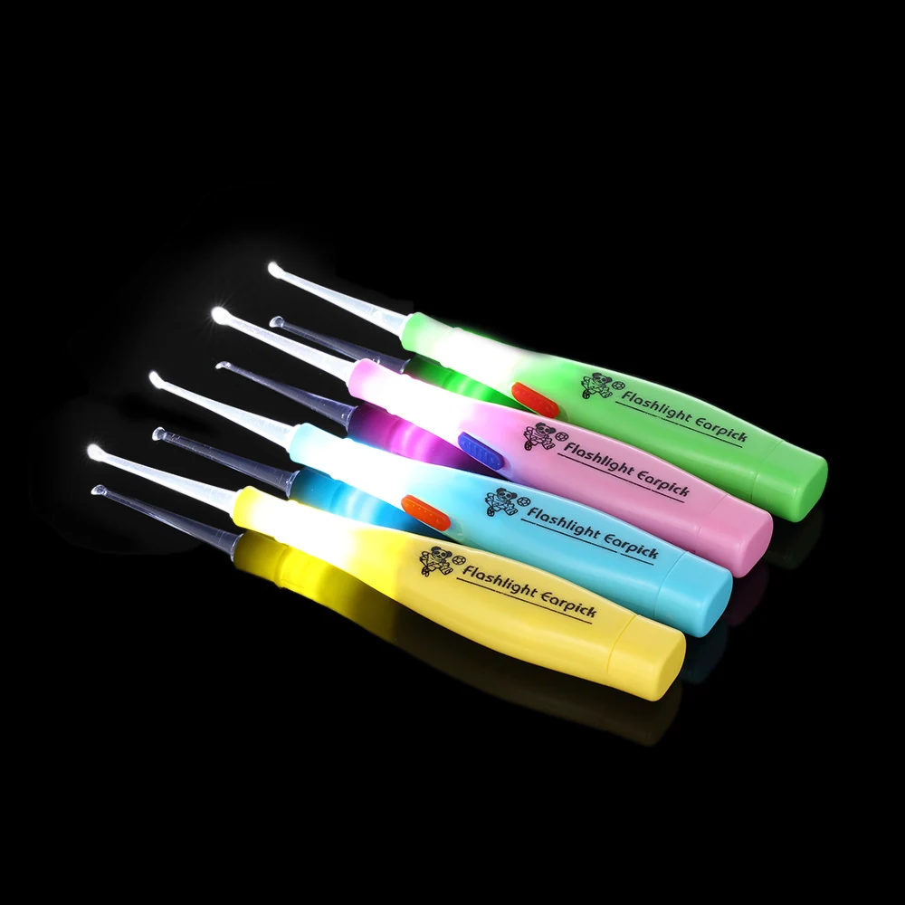 Tonsil Stone Remover Tools LED Light Ear Wax Remover Stainless Steel Earpick With 3 Tips Irrigator Syringe Clean Care Tool