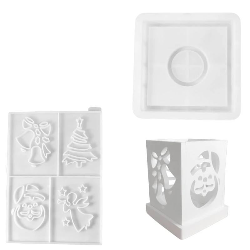Multipurpose House Shaped Silicone Form Silicone Molds for Gypsum Decoration 3D Detailed Christmas House Shapes Ornament