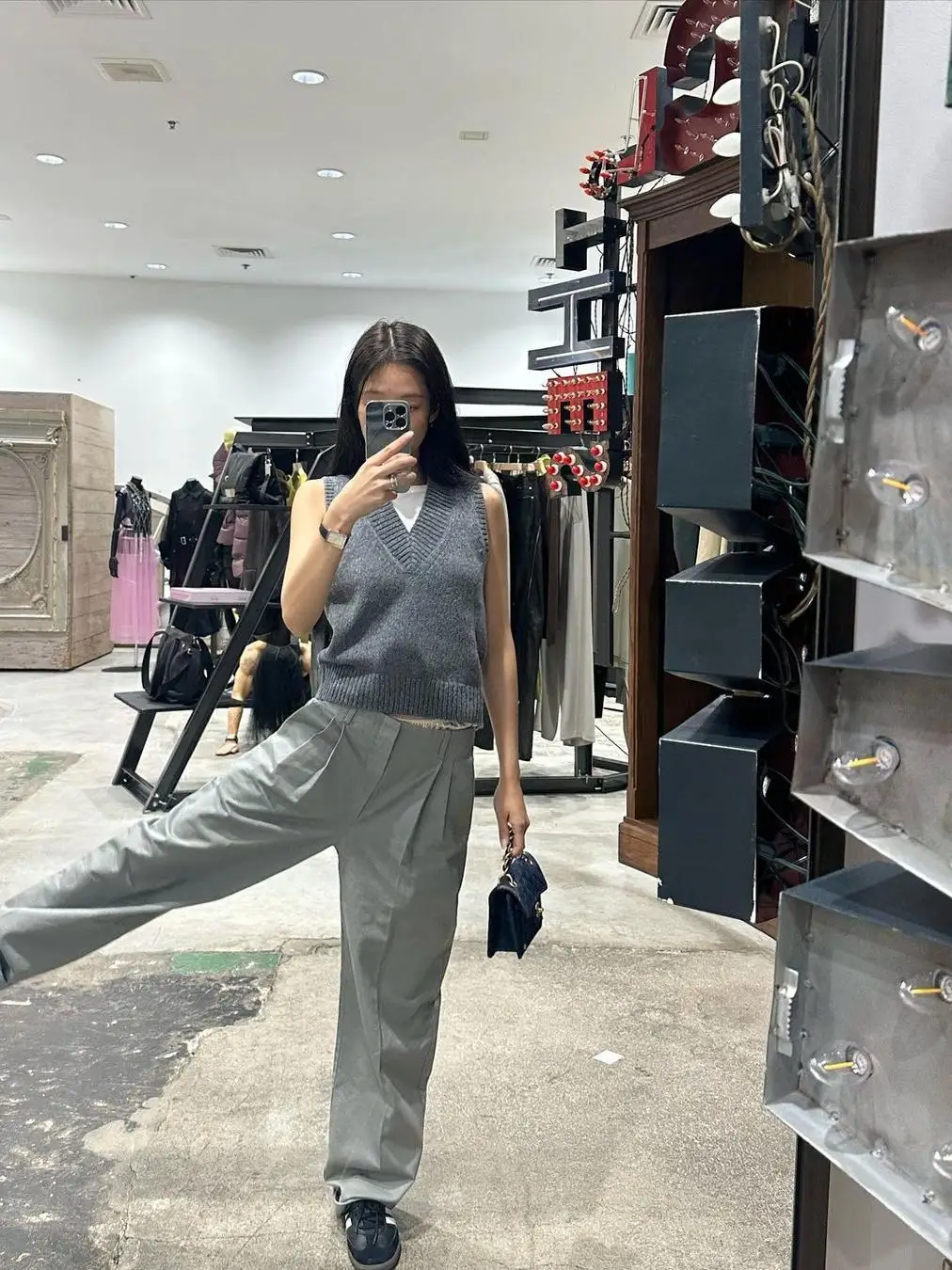 

Casual ey Pleated Straight Leg Pants High Waist Trousers for Women Vintage Preppy Sle Wide Leg Suit Pants by Dymentational