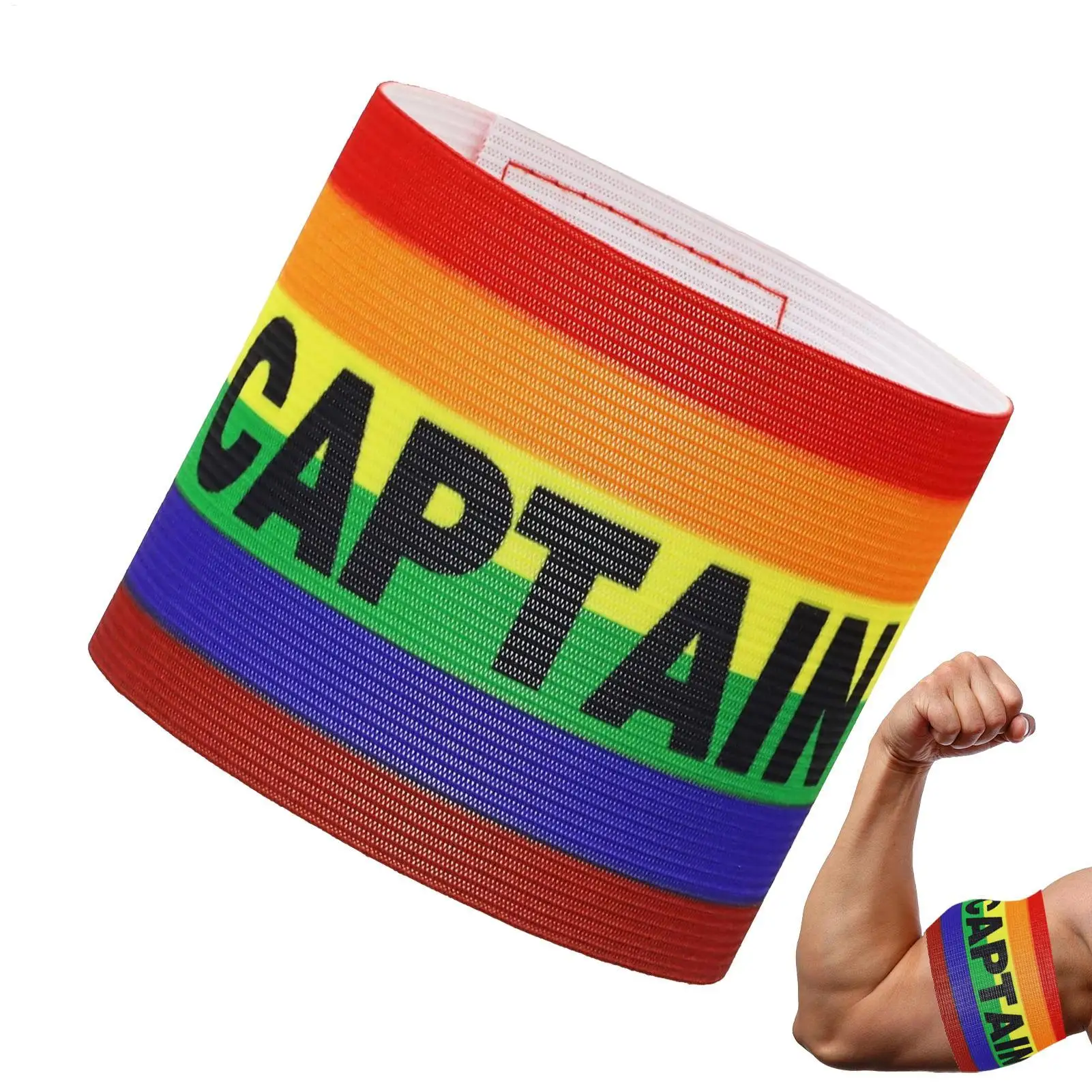 Captain Armband Colorful Adult Football Leader Armbands Breathable Sport Arm Band For Adult Athlete Training Competition