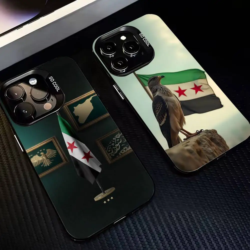 

Syria Syrian Republic Flag Phone Case For iPhone17,16,15,14,13,12,11,Pro,MAX White Matte Shockproof Cover