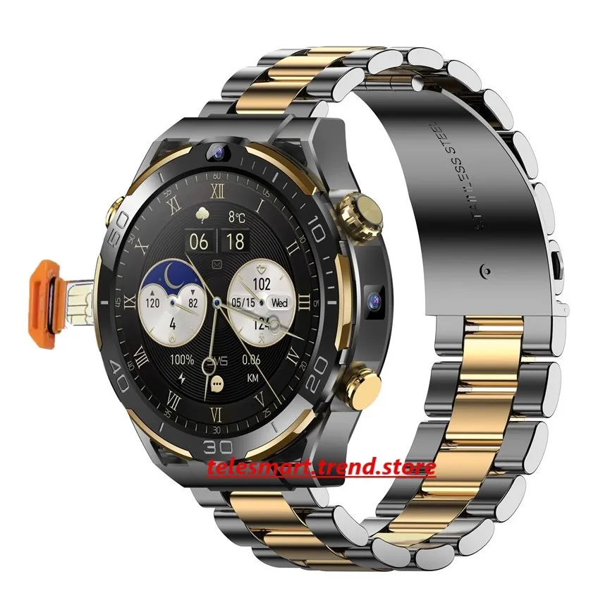 6G + 128G تخزين كبير 4G Android 10 Smartwatch API 29 MTK 6762 CPU LTE Global Network Android10 ساعة ذكية مع كاميرا بطاقة Sim