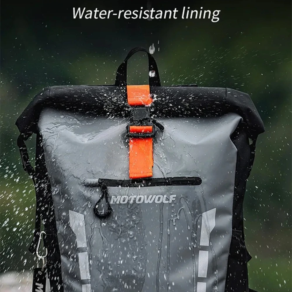 Motowolf Motorcycle Backpack Men Women Waterproof Bag Backpack Rider Bag Reflective Travel Bag Luggage Motorcycle Accessories view 5