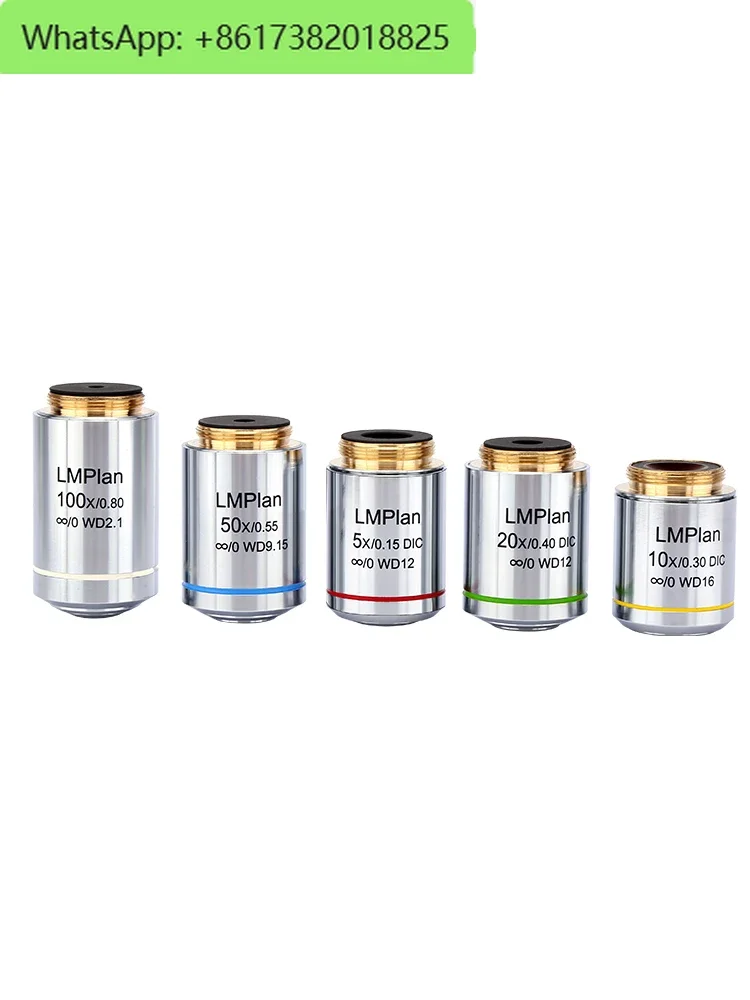 Objectif d'interférence différentielle DIC de microscope F = 200 par aberration semi-apochromatique 5X 10X 20X 50X 100X