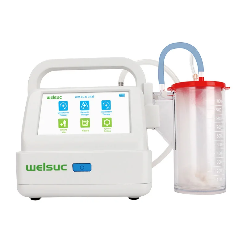 

1000ml NPWT Medical Dressing Kit Negative Pressure Wound Therapy Machine Drainage Canister 10 Sets Physical Therapy Equipment