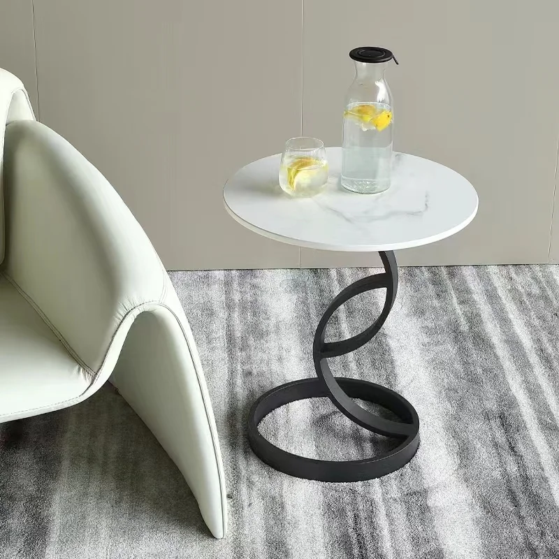 #Nordic Optional Rock Plate Color Round Coffee Table Attractive Table Cheap Side Table for Living Room